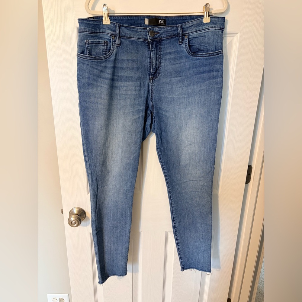 Kut from the Kloth Donna Ankle Skinny High Rise Women's Blue Jeans - 16